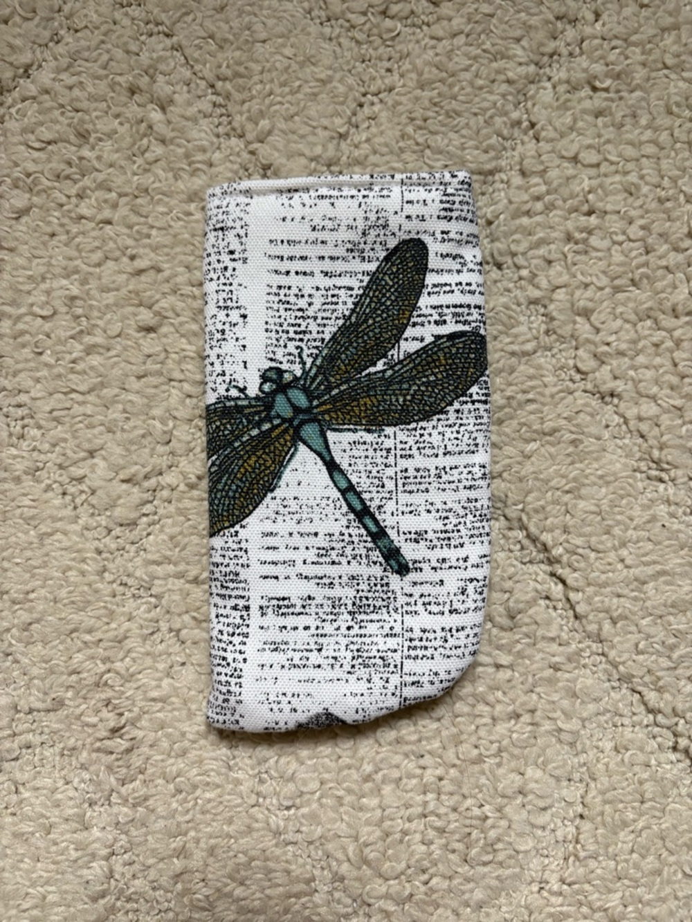 Tote w/ Matching Eyeglass case Butterfly & Dragonfly Print - Picture 6 of 7